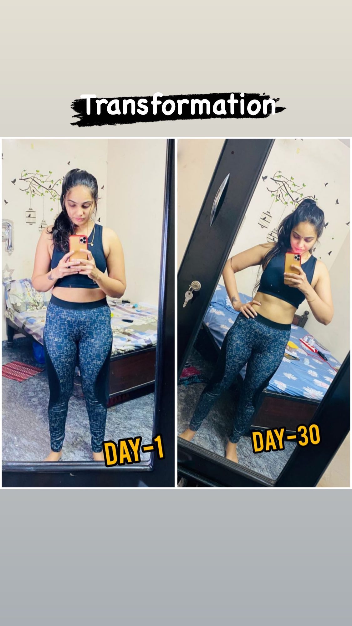 Original IMFIT transformation story showing a woman’s before-and-after photographs