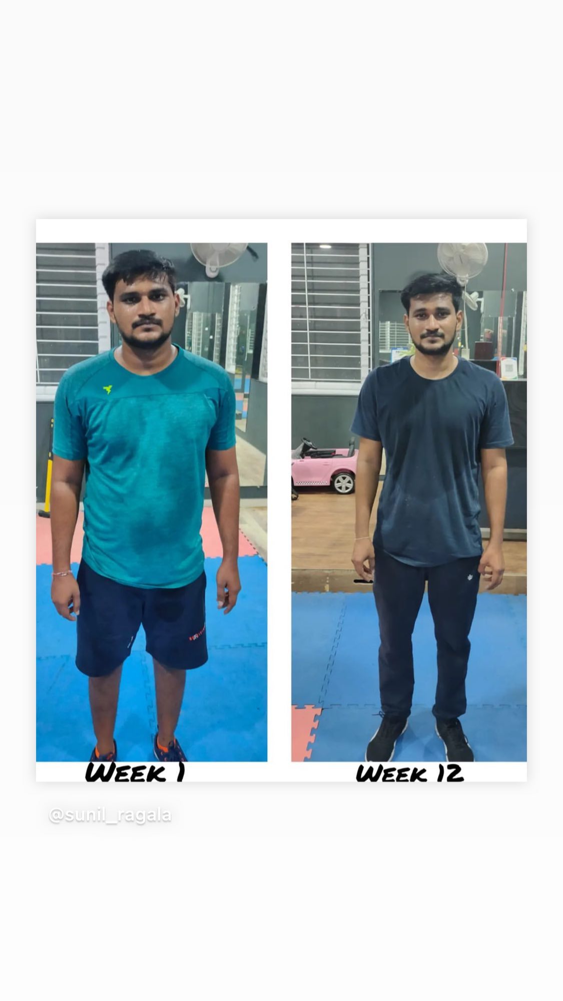 Original IMFIT transformation story showing week-one and week-twelve photographs